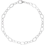 Sterling Silver Link 18" Necklace - Siddiqui Jewelers