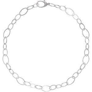 Sterling Silver Link 18" Necklace - Siddiqui Jewelers