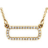 14K Yellow 1/6 CTW Diamond Geometric 16" Necklace - Siddiqui Jewelers