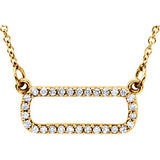 14K Yellow 1/6 CTW Diamond Geometric 16" Necklace - Siddiqui Jewelers