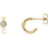 14K Yellow 1/5 CTW Diamond J-Hoop Earrings - Siddiqui Jewelers