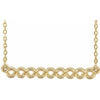 14K Yellow Circle Bar 16"-18" Necklace - Siddiqui Jewelers