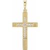 14K Yellow .08 CTW Diamond Cross Pendant - Siddiqui Jewelers