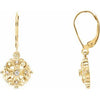 Diamond Filigree Dangle Lever Back Earrings - Siddiqui Jewelers