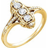 14K Yellow 1/3 CTW Diamond 3-Stone Ring - Siddiqui Jewelers