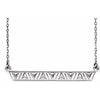 14K White Triangle Bar 16-18" Necklace - Siddiqui Jewelers