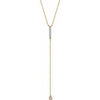 14K Yellow 1/8 CTW Diamond Bar Y 16-18" Necklace - Siddiqui Jewelers