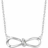 14K White Bow 18" Necklace - Siddiqui Jewelers