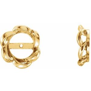 14K Yellow 7mm ID Earring Jackets - Siddiqui Jewelers