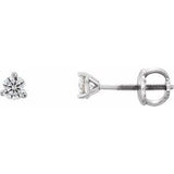 14K White 1/5 CTW Diamond Earrings-Siddiqui Jewelers