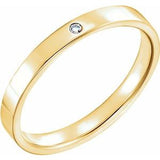 14K Yellow .015 CTW Diamond Flat Band Size 7 - Siddiqui Jewelers