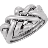 14K White 12.5 mm Puzzel Ring - Siddiqui Jewelers