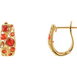 Cabochon Hinged Earrings - Siddiqui Jewelers