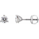 14K White 1/4 CTW Diamond Earrings-Siddiqui Jewelers