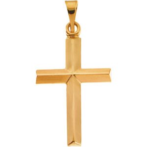 14K Yellow 18x14 mm Cross Pendant - Siddiqui Jewelers