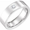 Platinum 1/10 CTW Diamond Flat Band Size 11 - Siddiqui Jewelers