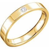 14K Yellow .06 CTW Diamond Flat Band Size 7 - Siddiqui Jewelers