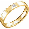 14K Yellow .06 CTW Diamond Flat Band Size 11 - Siddiqui Jewelers