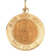 14K Yellow 15 mm Round Jesus, Mary and Joseph Medal - Siddiqui Jewelers