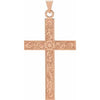 14K Rose Cross Pendant - Siddiqui Jewelers