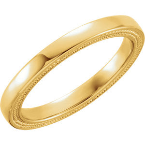 14K Yellow Matching Band Size 8 - Siddiqui Jewelers