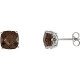 Sterling Silver Smoky Quartz Earrings - Siddiqui Jewelers