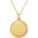 14K Yellow Round 16-18" Rope Necklace - Siddiqui Jewelers