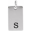 14K White 13x8 mm Be Posh® Rectangle Pendant - Siddiqui Jewelers