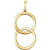 14K Yellow Interlocking Circle Pendant - Siddiqui Jewelers