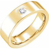 14K Yellow 1/10 CTW Diamond Flat Band Size 10 - Siddiqui Jewelers