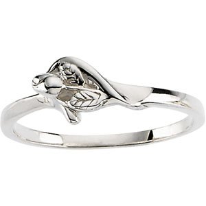 Sterling Silver The Unblossomed Rose® Ring Size 6  -Siddiqui Jewelers
