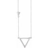 14K White Triangle 18" Necklace - Siddiqui Jewelers