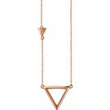 14K Rose Triangle 18" Necklace - Siddiqui Jewelers