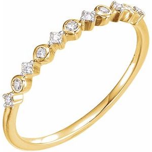 14K Yellow 1/10 CTW Diamond Ring Size 7 -Siddiqui Jewelers