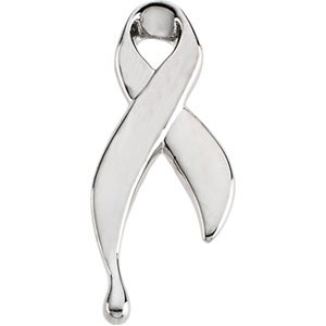 Sterling Silver Ribbon of Tears™ Lapel Pin - Siddiqui Jewelers