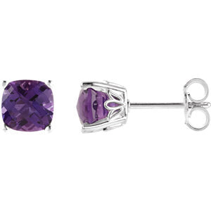 Sterling Silver Amethyst Earrings - Siddiqui Jewelers