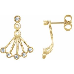 14K Yellow 1/6 CTW Diamond Earrings - Siddiqui Jewelers