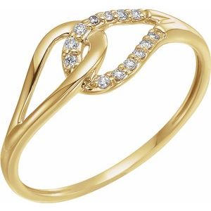 14K Yellow .08 CTW Diamond Ring - Siddiqui Jewelers