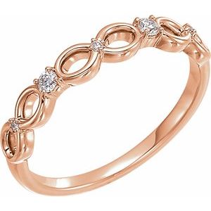 14K Rose .08 CTW Diamond Infinity-Inspired Ring - Siddiqui Jewelers
