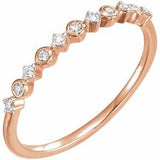 14K Rose 1/10 CTW Diamond Ring Size 7 -Siddiqui Jewelers