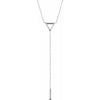 14K White Triangle & Bar Y 16-18" Necklace - Siddiqui Jewelers