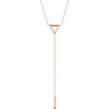 14K Rose Triangle & Bar Y 16-18" Necklace - Siddiqui Jewelers