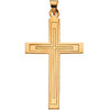 14K Yellow 39x25 mm Cross Pendant - Siddiqui Jewelers