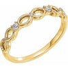 14K Yellow .08 CTW Diamond Infinity-Inspired Ring - Siddiqui Jewelers