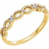 14K Yellow .08 CTW Diamond Infinity-Inspired Ring - Siddiqui Jewelers