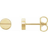 14K Yellow 4.9 mm Geometric Friction Closure Earrings Siddiqui Jewelers