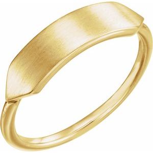 14K Yellow 19.7x5 mm Geometric Signet Ring-Siddiqui Jewelers