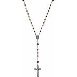 Sterling Silver Red Cloisonne Rosary - Siddiqui Jewelers