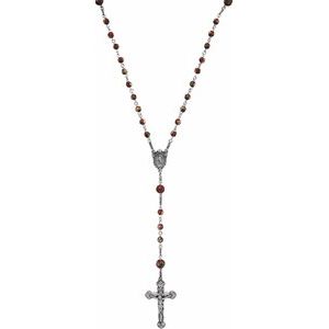 Sterling Silver Red Cloisonne Rosary - Siddiqui Jewelers