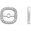 14K White 1/10 CTW Diamond Halo-Style Earring Jackets - Siddiqui Jewelers